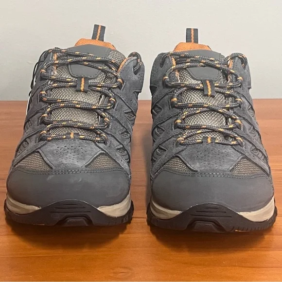 Men’s Columbia Crestwood Gray and Orange Trail Low Hiking Trail Shoes Sz 10 - Picture 7 of 11